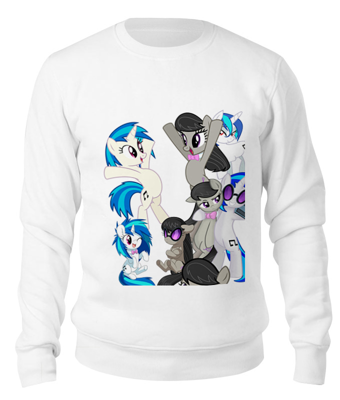 

Свитшот унисекс Printio Octavia and vinyl белый L, Octavia and vinyl
