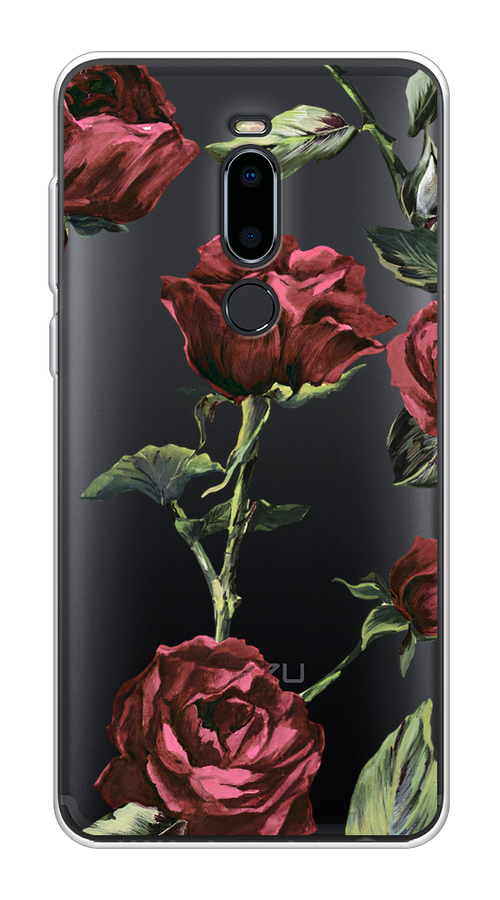 

Чехол Awog на Meizu M8 "Бордовые розы фон", Красный, 73150-8