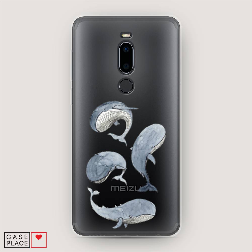 

Чехол Awog на Meizu M8 "Киты", Белый;прозрачный;голубой, 73150-1