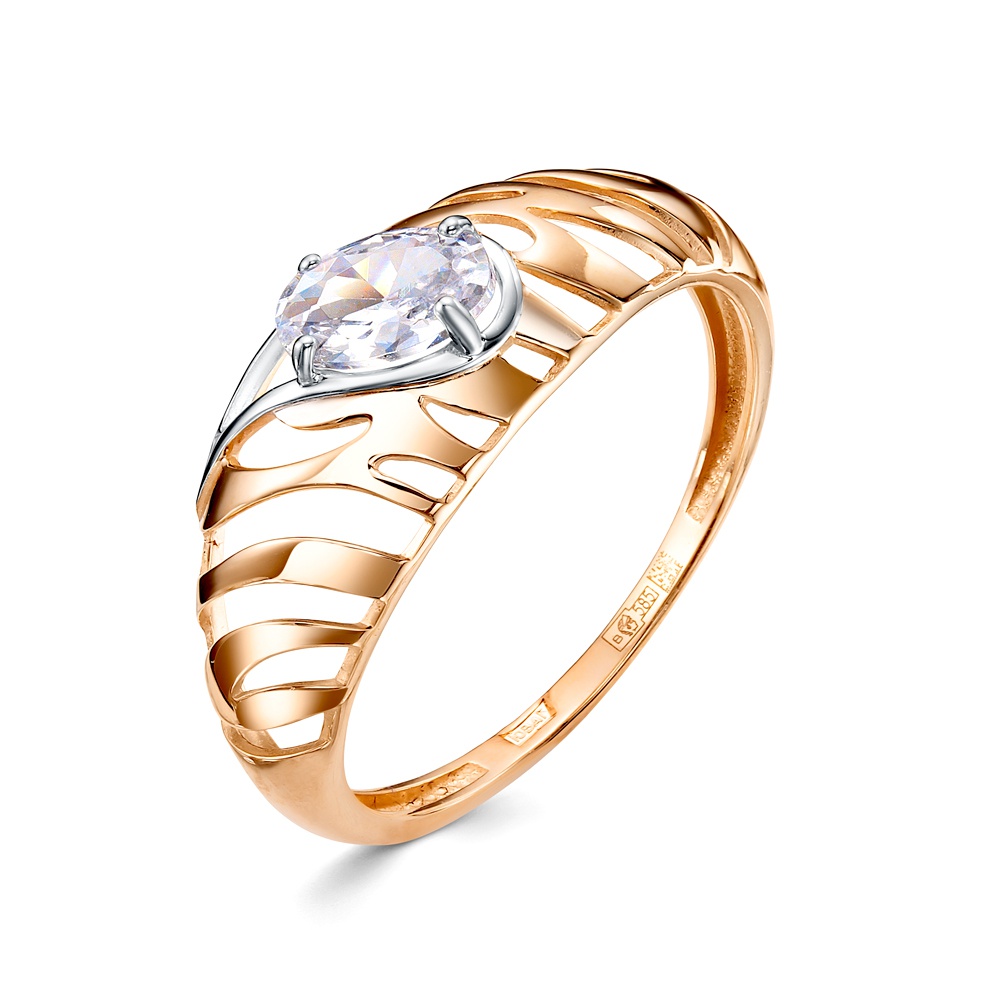 

Кольцо из золота р.  585Gold 301012612, фианит, 301012612