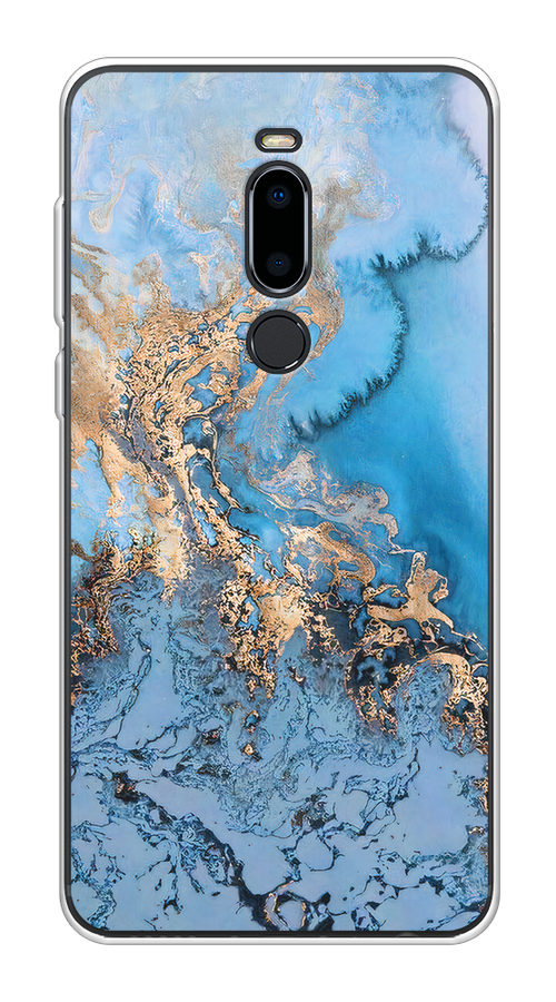 

Чехол Awog на Meizu M8 "Морозная лавина синяя", Серебристый, 73150-3