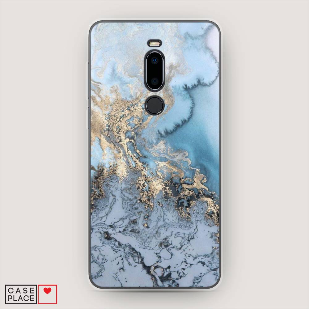 фото Чехол awog "морозная лавина синяя" для meizu m8