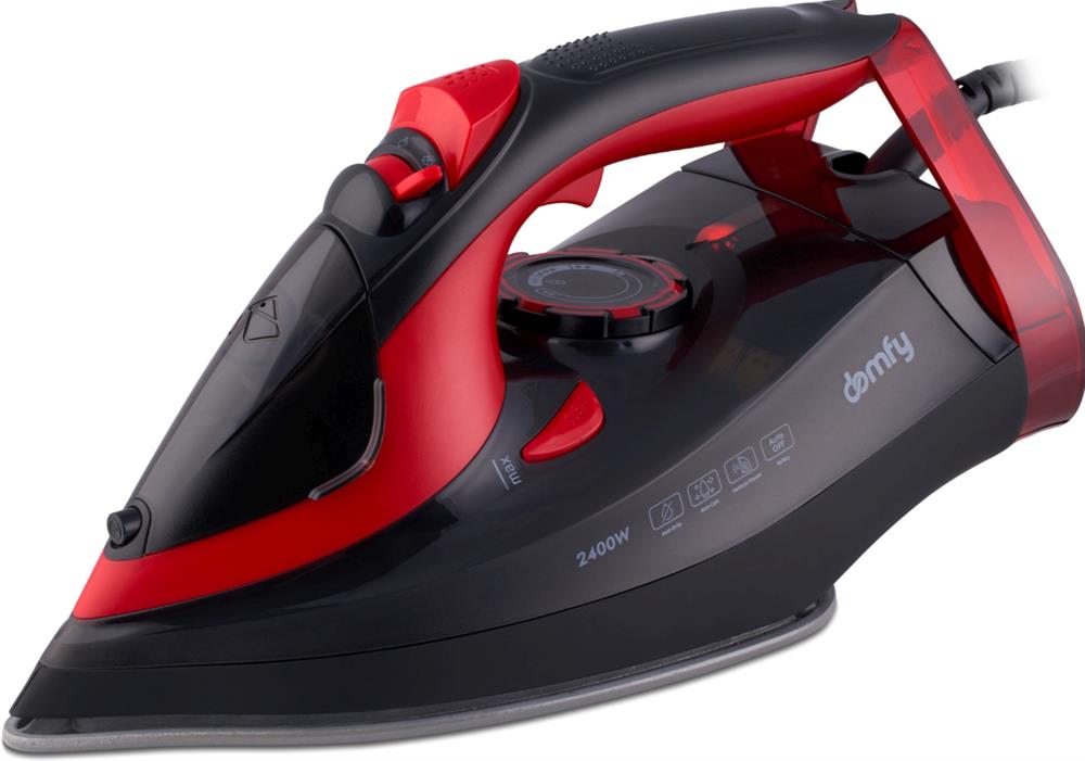 

Утюг DOMFY DSC-EI502, 2400Вт, черный/красный