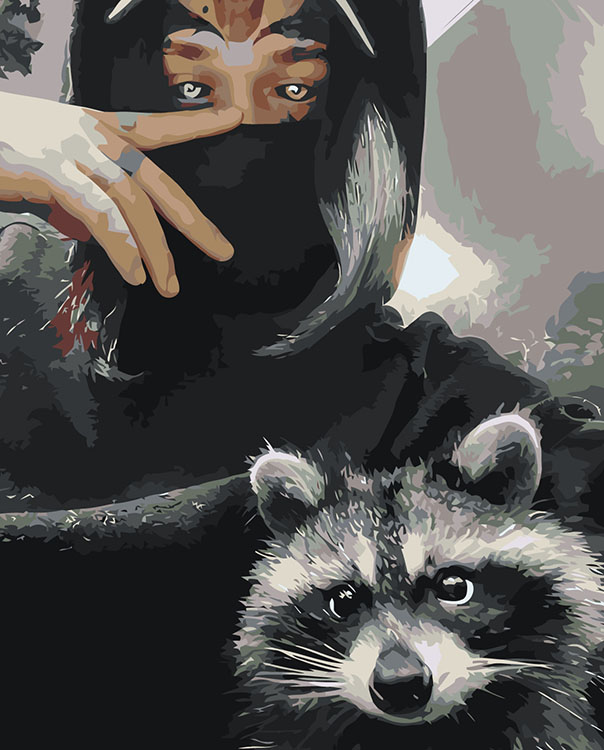 

Картина по номерам Цветное Рок и рэп андеграунд музыкант Кишлак 16