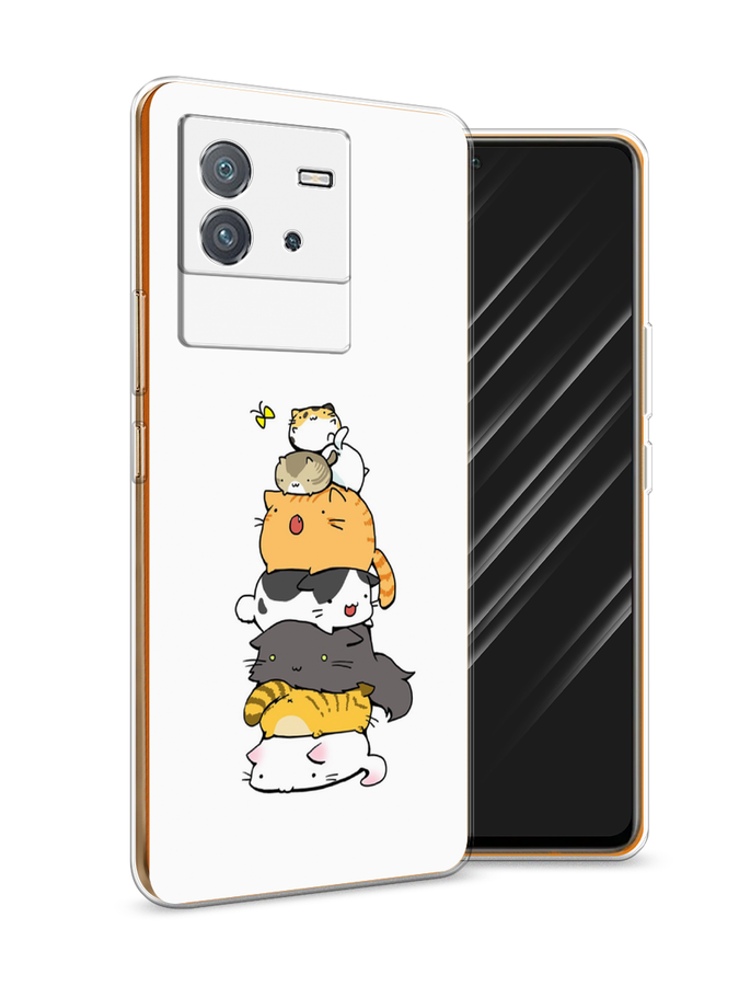 

Чехол Awog на Vivo iQOO Neo6 "Бутерброд из котиков", Разноцветный, 266850-10