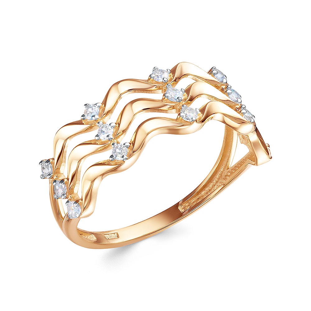 

Кольцо из золота р. , 585Gold 301012647, фианит, 301012647