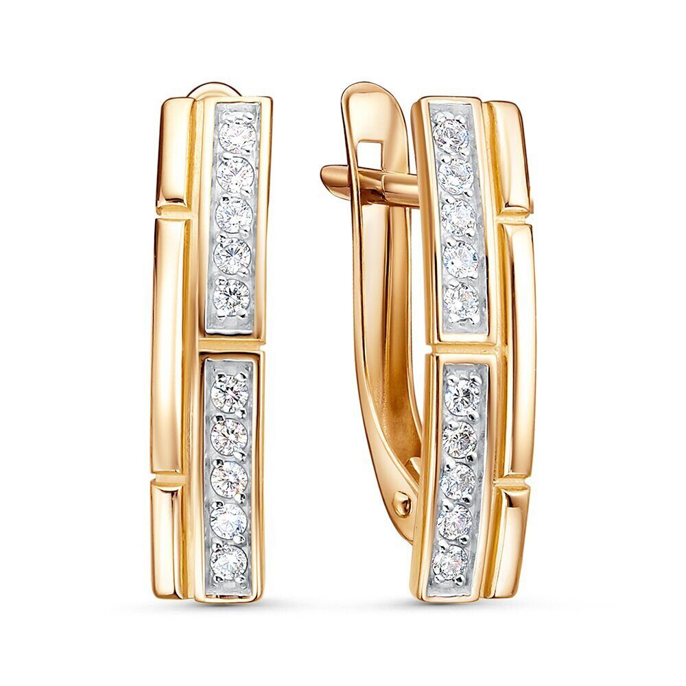 

Серьги из золота 585Gold 302007768, фианит, 302007768