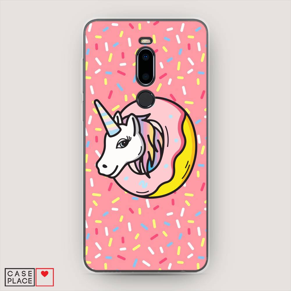 

Чехол Awog на Meizu M8 "Единорог в пончике", Розовый;желтый;белый, 73150-2