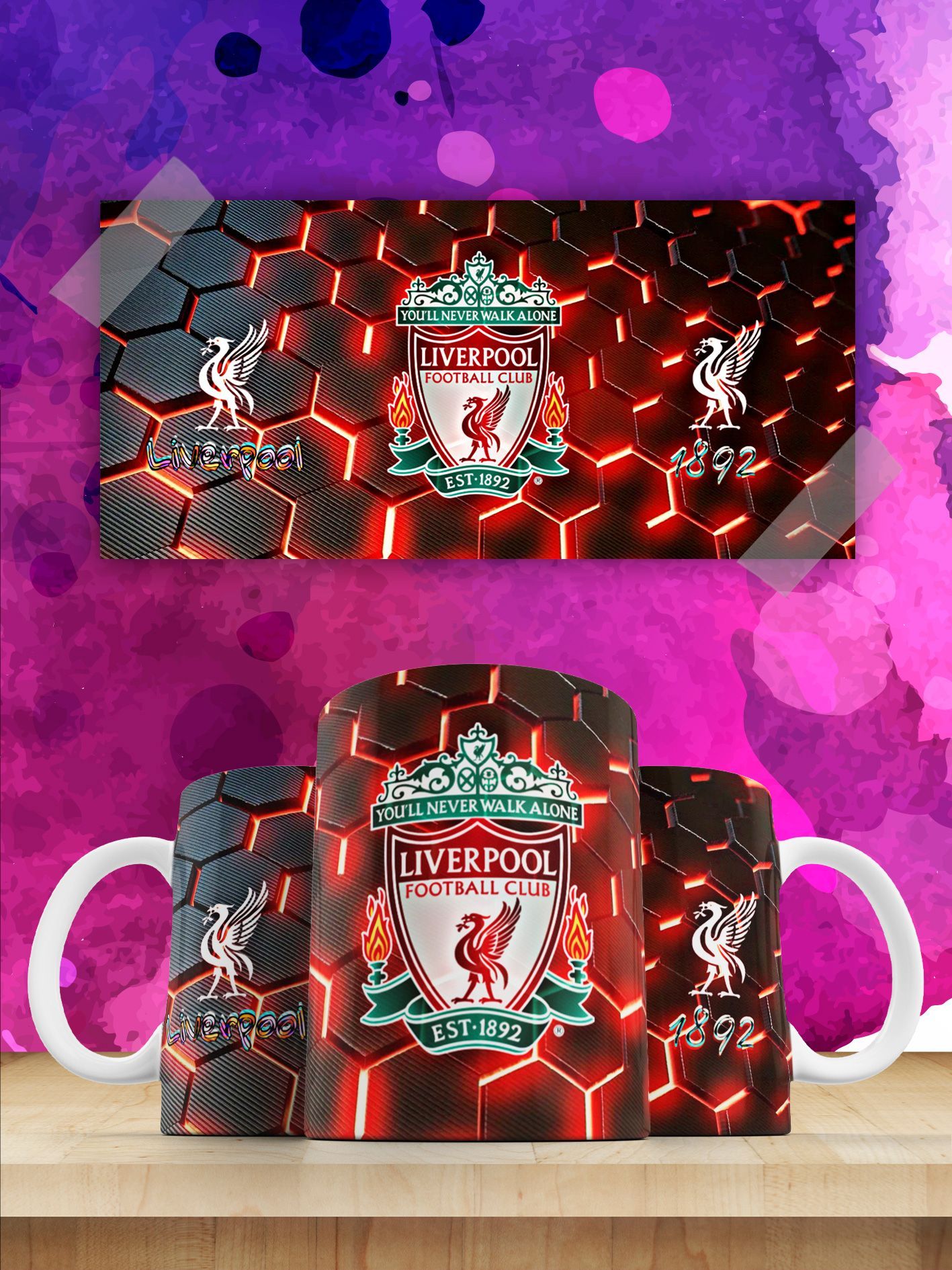 

Кружка с принтом футбольный клуб Ливерпуль Liverpool, Кружка Ливерпуль Liverpool футбольный клуб , на подарок , с принтом 330 мл