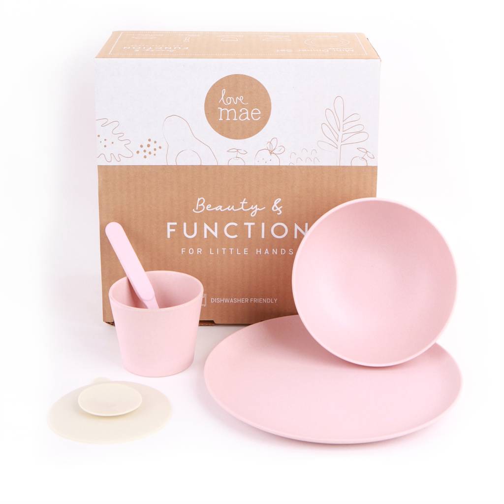 

Набор бамбуковой посуды Mae by Love Mae Mini Set, светло-розовый, 5 предметов