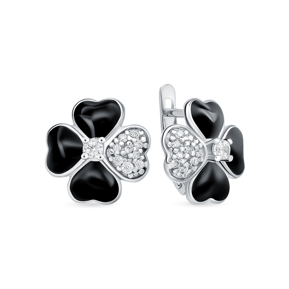 

Серьги из серебра 585Gold 702011760, фианит, 702011760