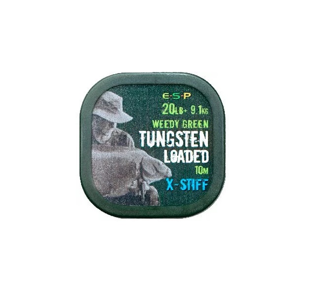 

Поводковый материал E-S-P TUNGSTEN LOADED X -STIFF / 20lb / 10m / Weedy Green