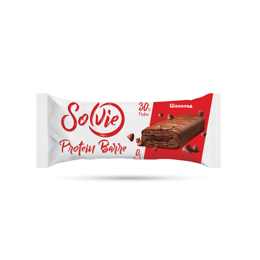 фото Протеиновый батончик solvie protein barre, шоколад, 24 шт по 50 г
