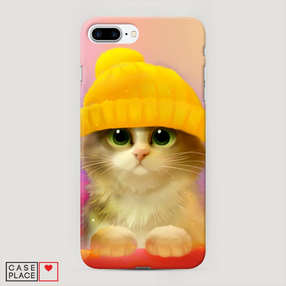 

Пластиковый чехол "Котенок в желтой шапке" на Apple iPhone 8 Plus, 10920-1