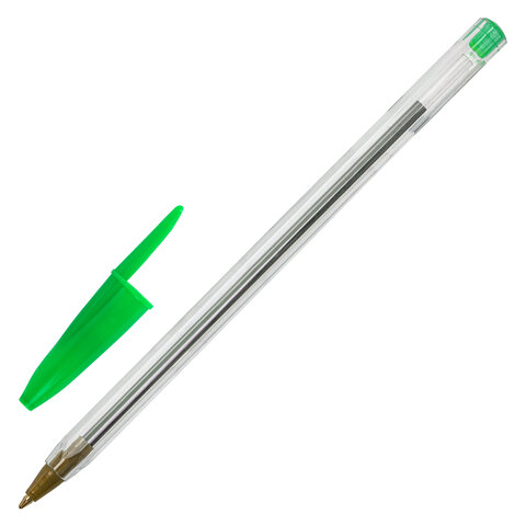 

Ручка шариковая STAFF "Basic Budget BP-04", ЗЕЛЕНАЯ, линия письма 0,5 мм, с штрихкодом,