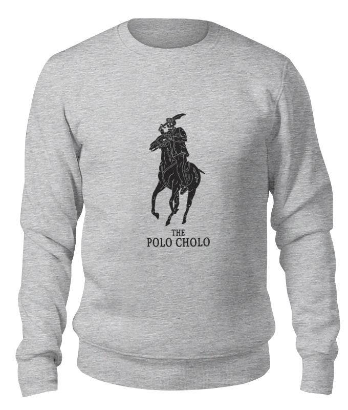 

Свитшот унисекс Printio The polo серый M, The polo