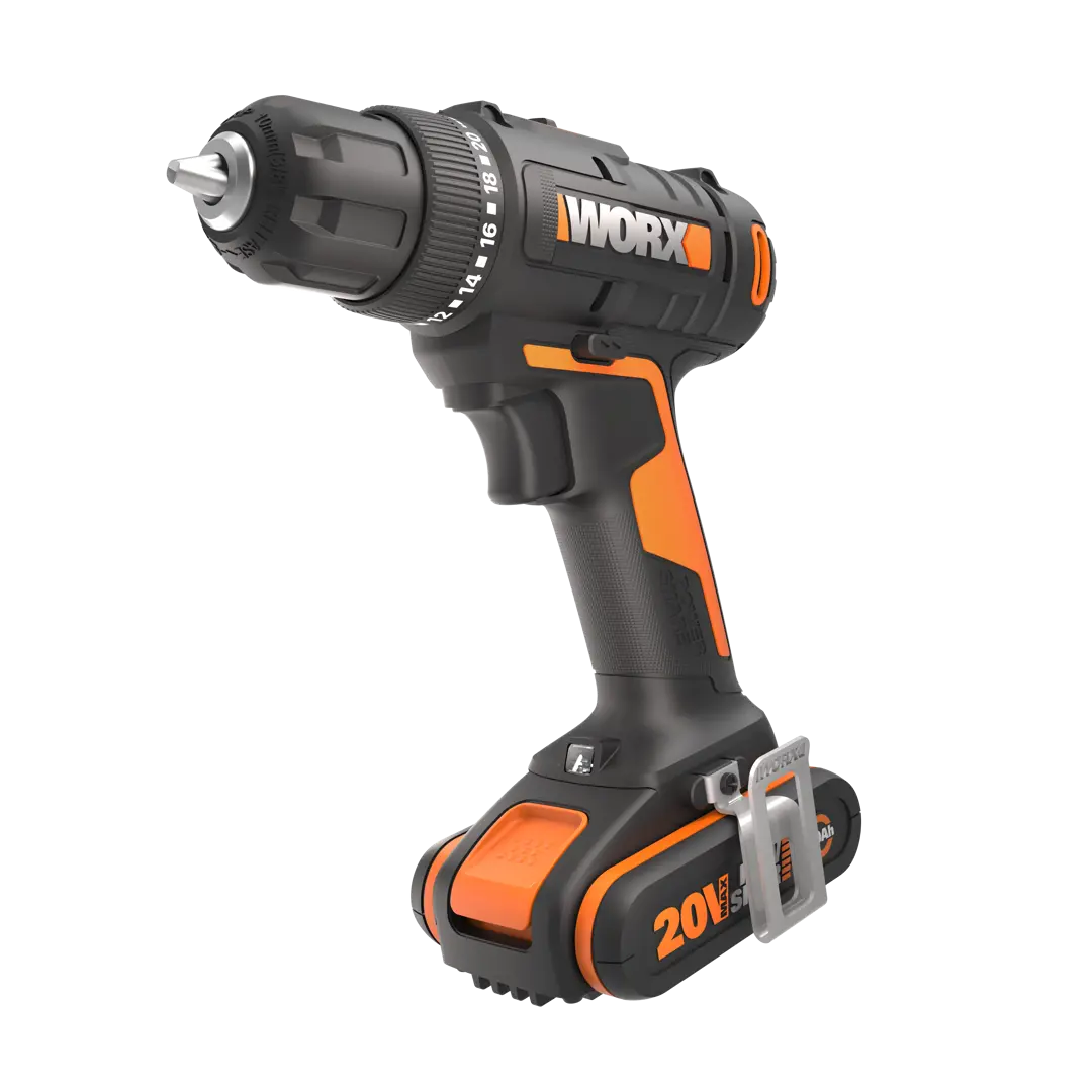 Дрель-шуруповерт аккумуляторная Worx WX100, 20 В Li-ion 1х2 Ач