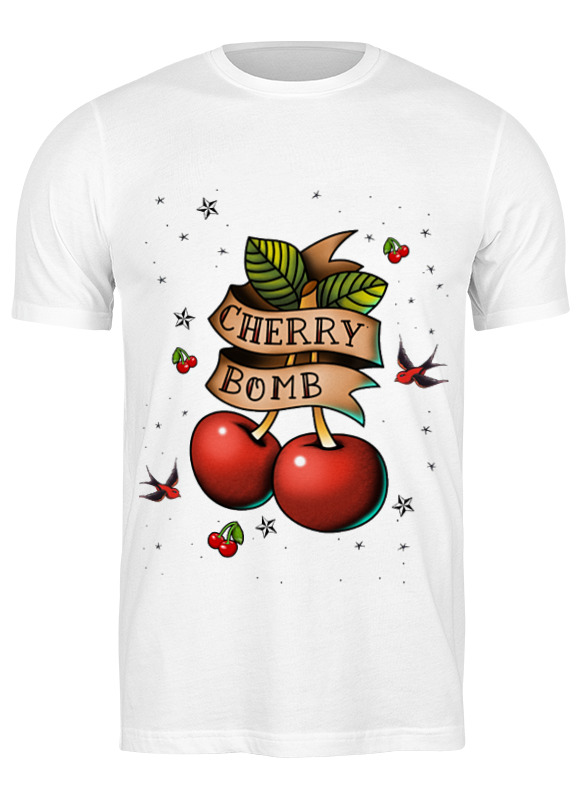 

Футболка мужская Printio Cherry bomb белая M, Белый, Cherry bomb