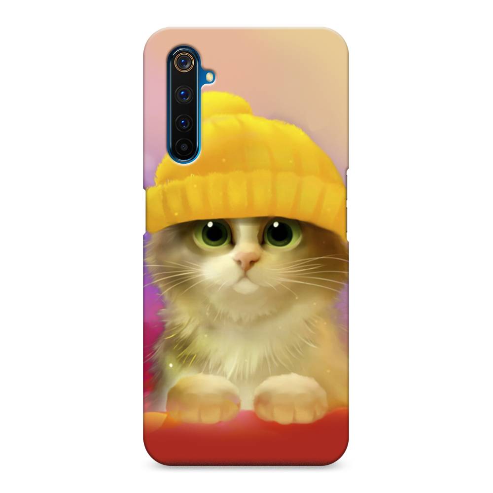 

Пластиковый чехол "Котенок в желтой шапке" на Realme 6 Pro, 252820-1