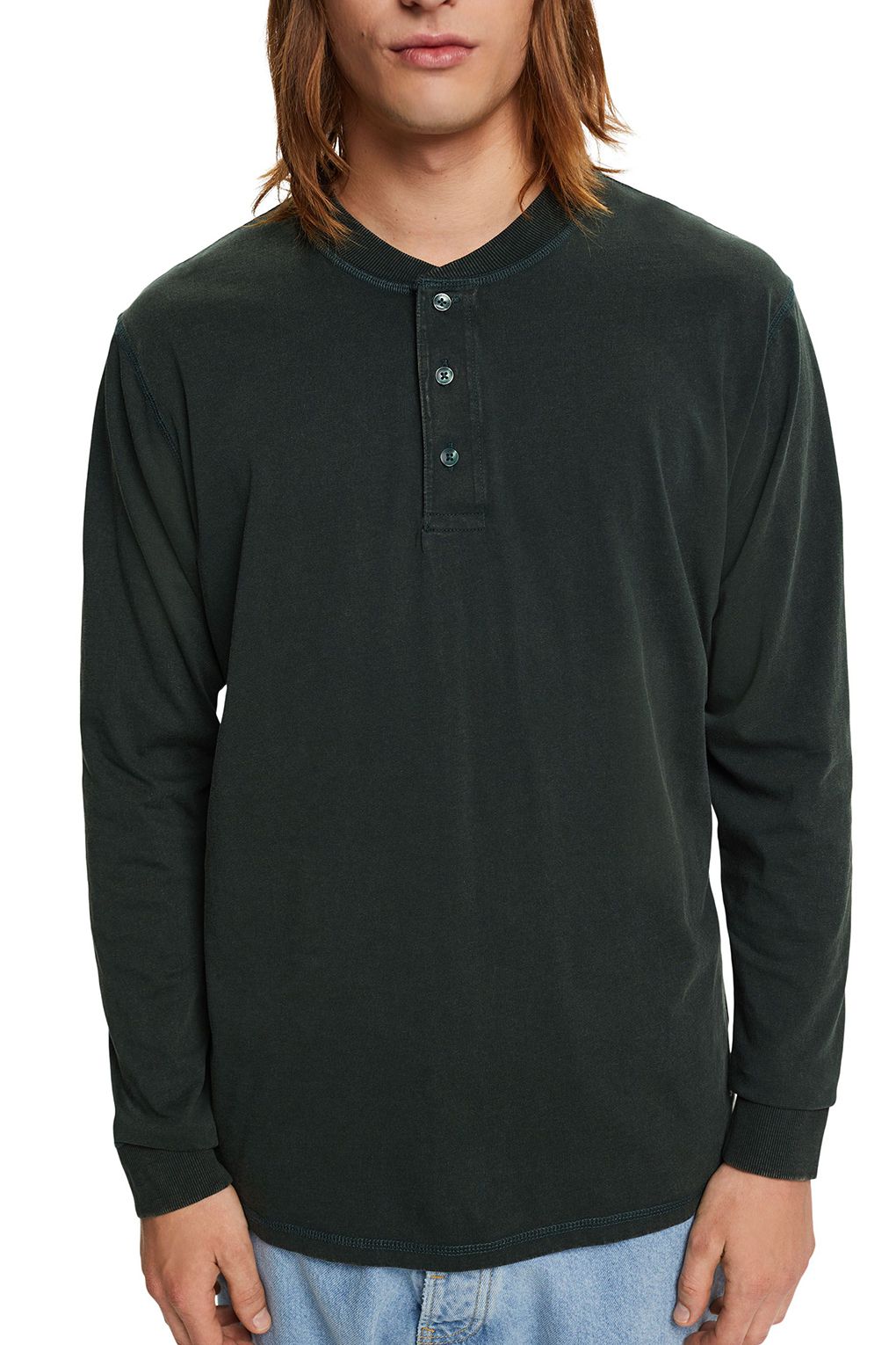 

Лонгслив мужской Esprit Casual 013EE2K307 зеленый L, 013EE2K307