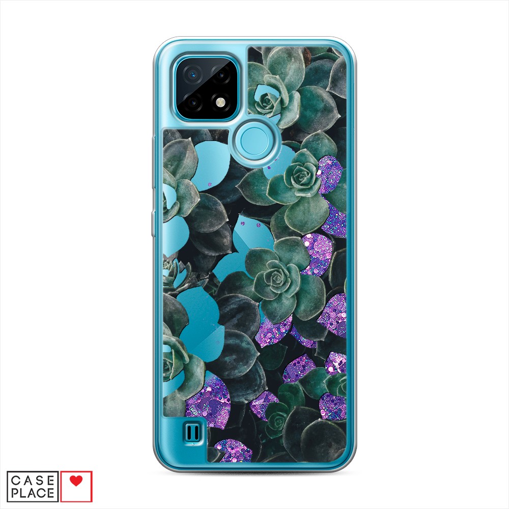 

Чехол Awog на Realme C21 "Сукуленты цветные", Разноцветный, 254992-1