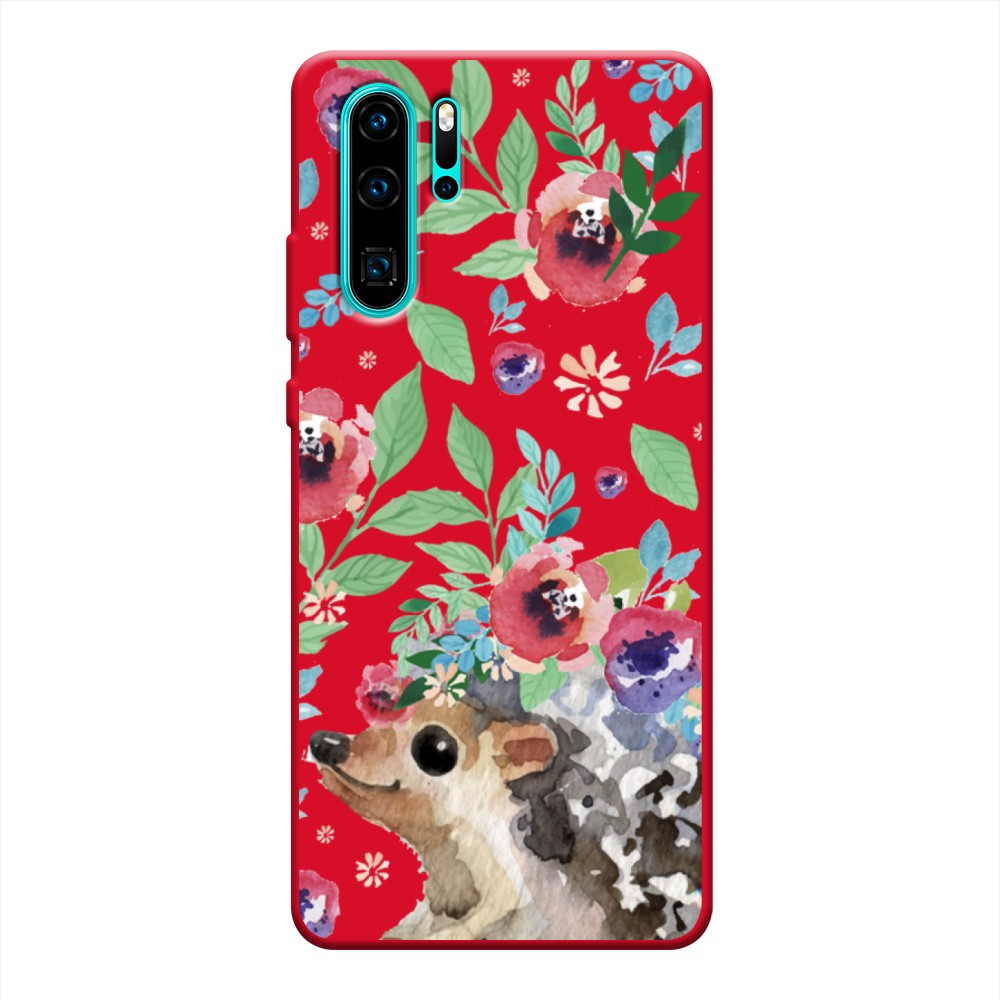 

Чехол Awog на Huawei P30 Pro "Ежик в цветах акварель", Разноцветный, 67653-1