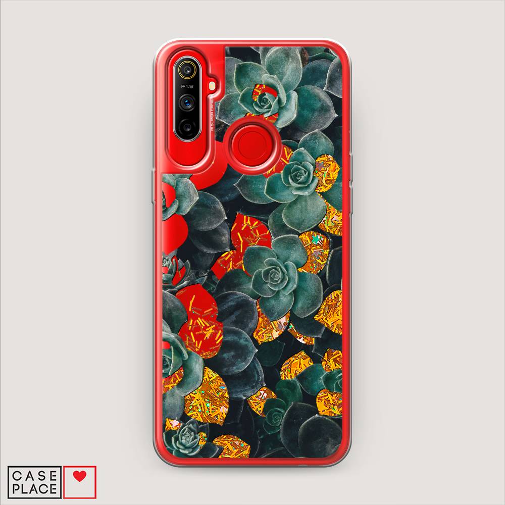 

Чехол Awog на Realme C3 "Сукуленты цветные", Разноцветный, 253090-1