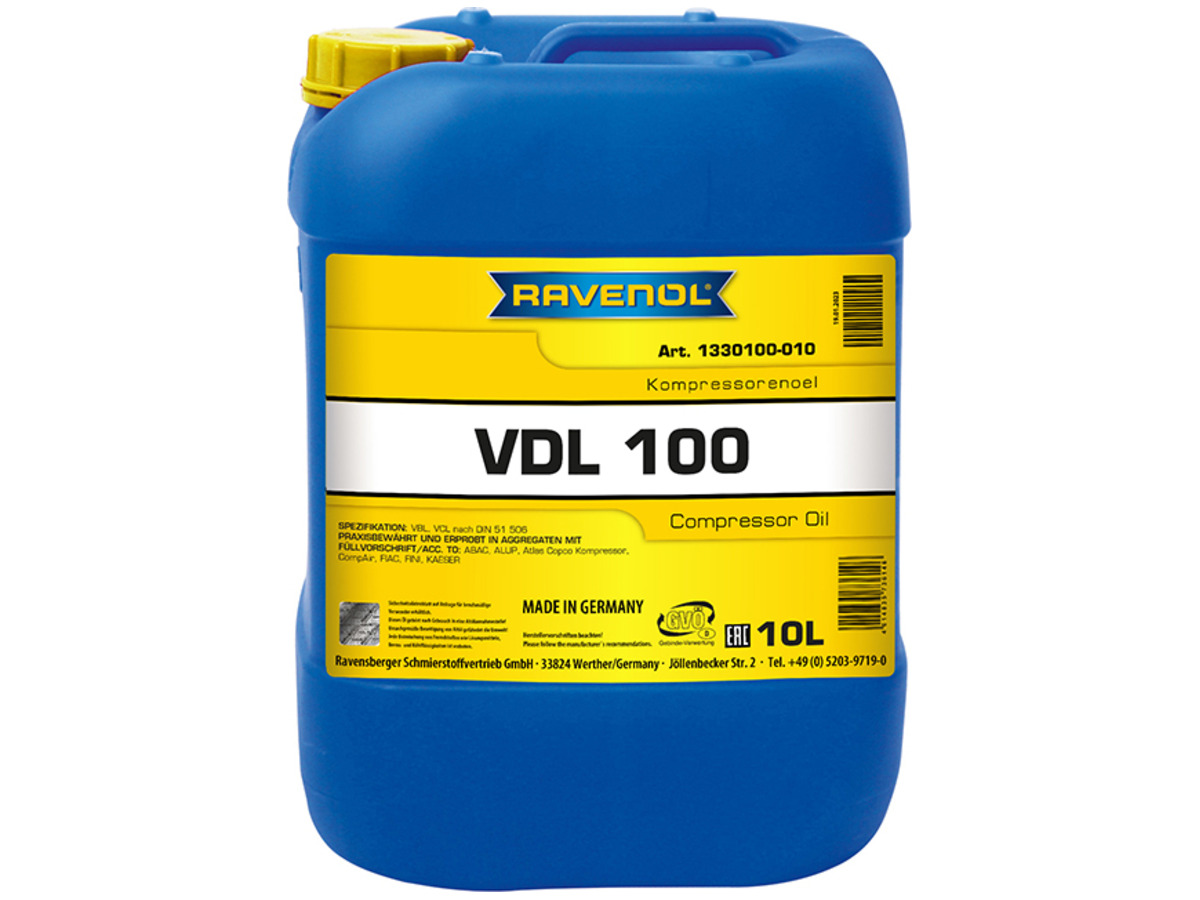 Компрессорное масло RAVENOL Kompressorenoel VDL 100 (10л)