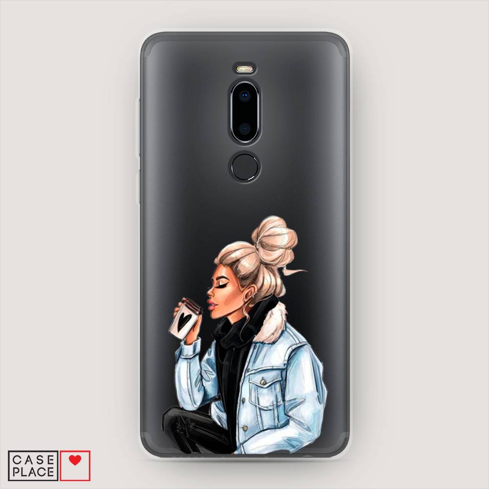 

Чехол Awog на Meizu M8 "Cute girl", Коричневый;бежевый, 73150-7