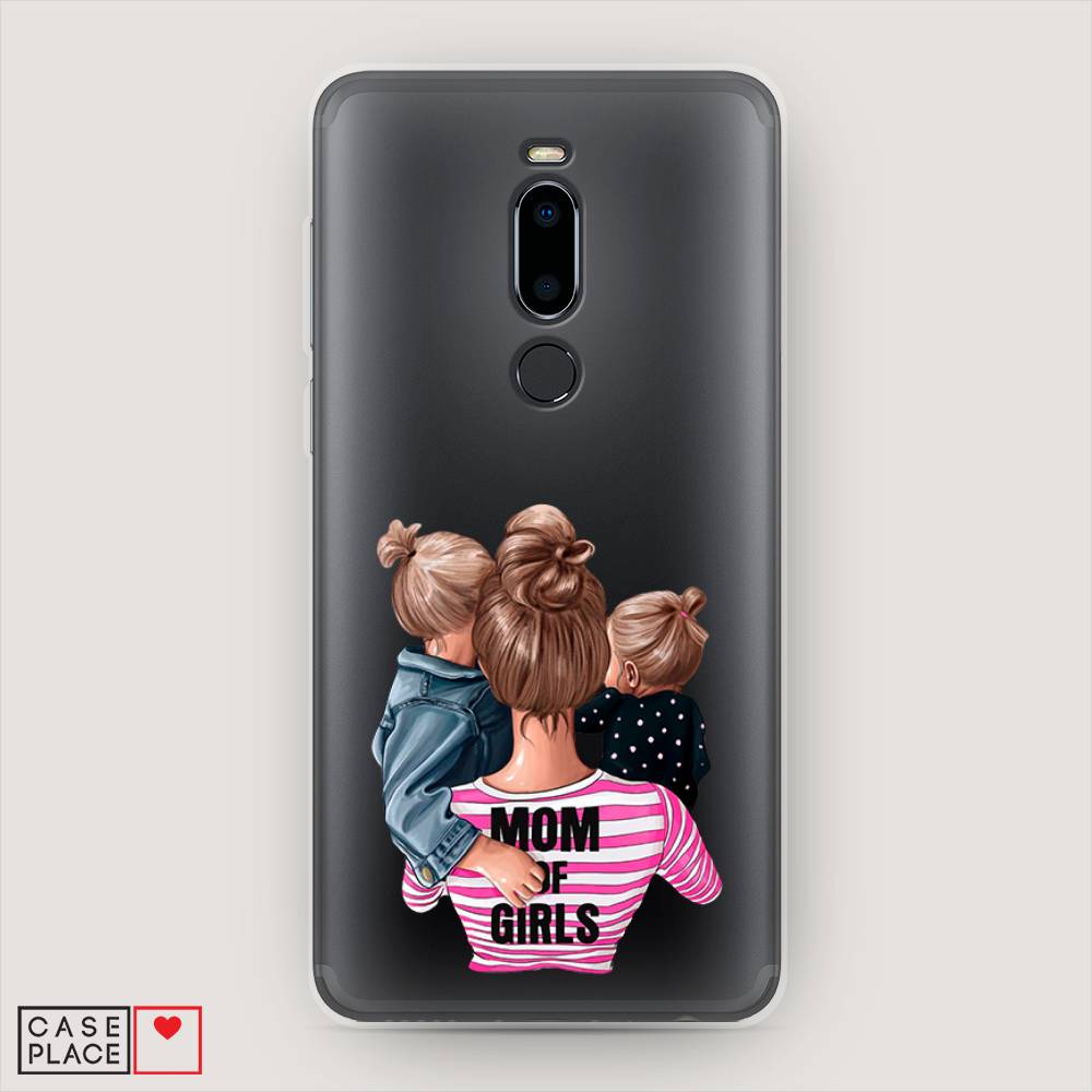

Чехол Awog на Meizu M8 "Mom of Girls", Синий;розовый;черный, 73150-6