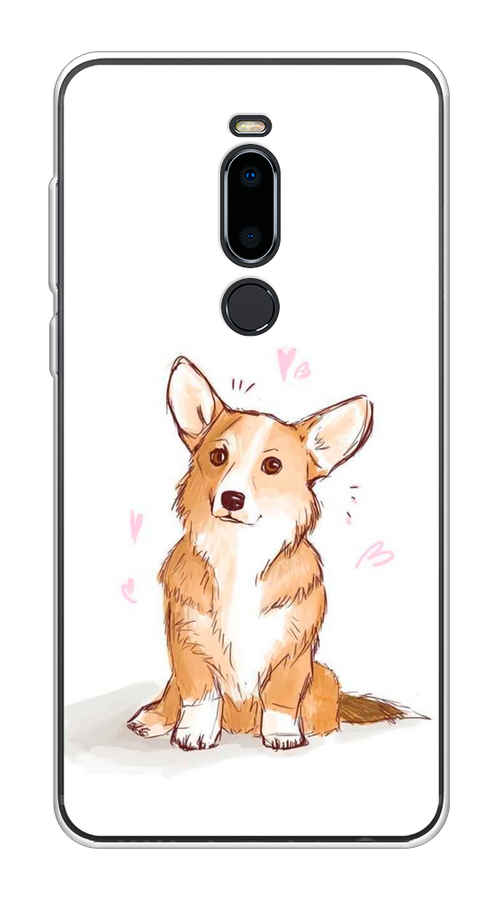 

Чехол Awog на Meizu M8 "Корги любовь", Бежевый;белый, 73150-1