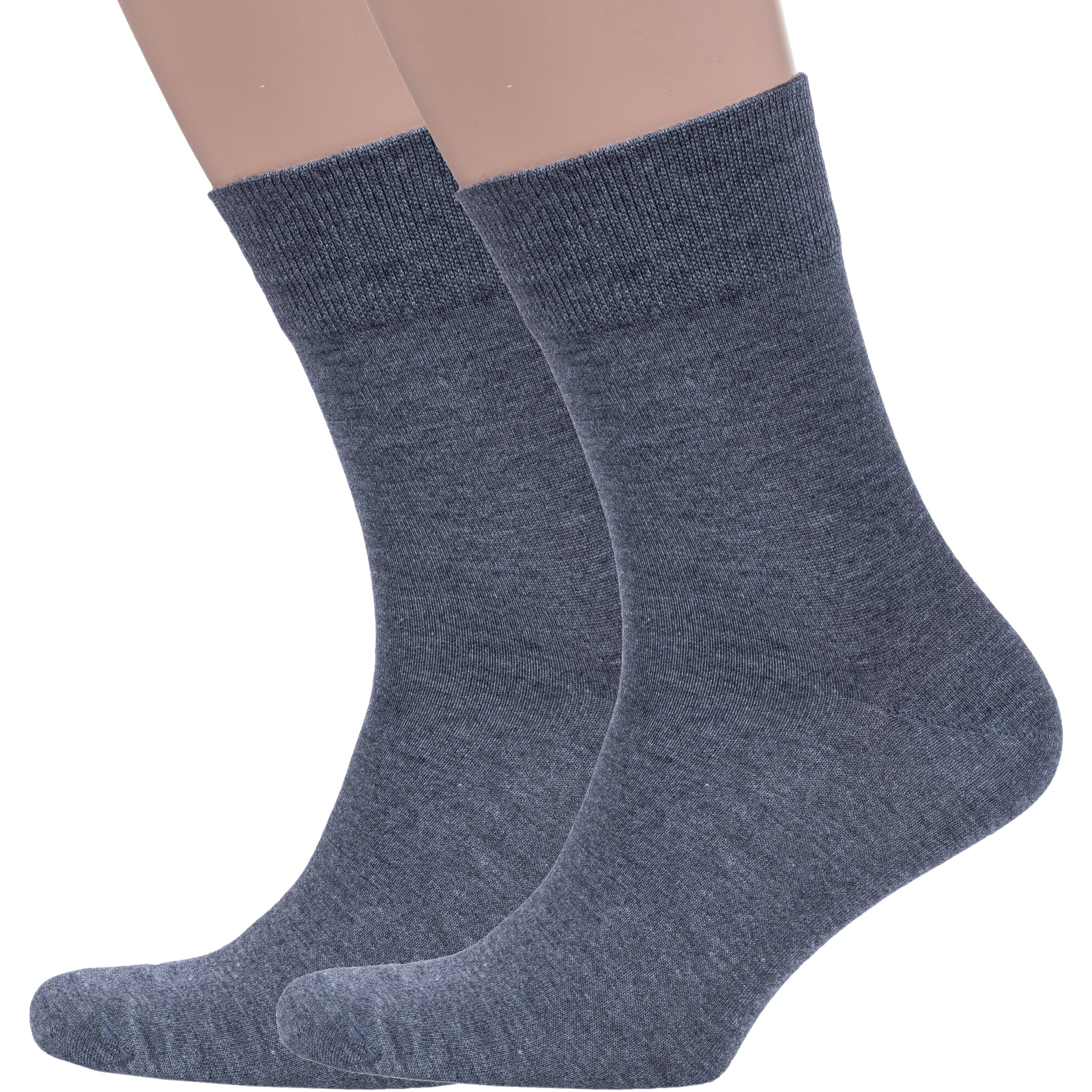 Комплект носков мужских Grinston socks 2-15D1 серых 27, 2 пары