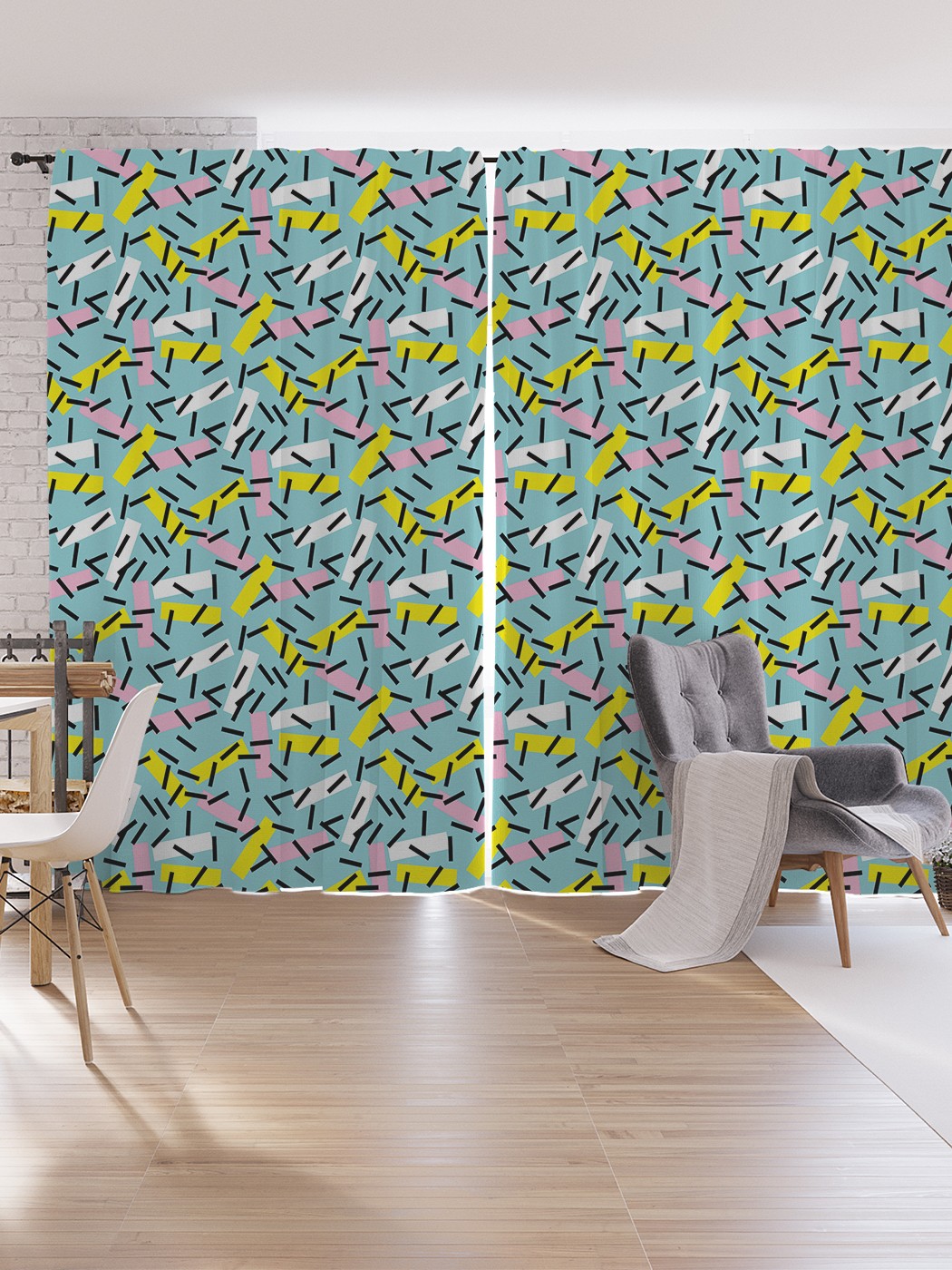 

Шторы под лён JoyArty "Штрихованный дождь", серия Oxford DeLux, 340х265 см, Штрихованный дождь