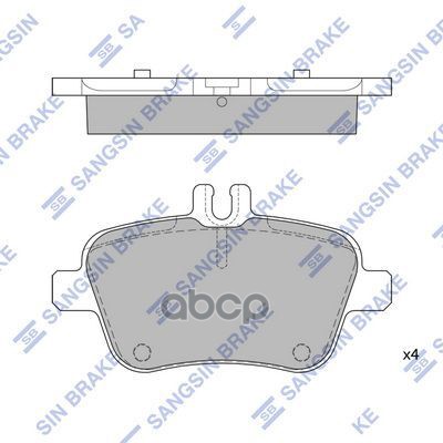 

Колодки Дисковые Задние Mb Slk R172 2.0-3.5 11> Sangsin brake SP1957 Sp1957