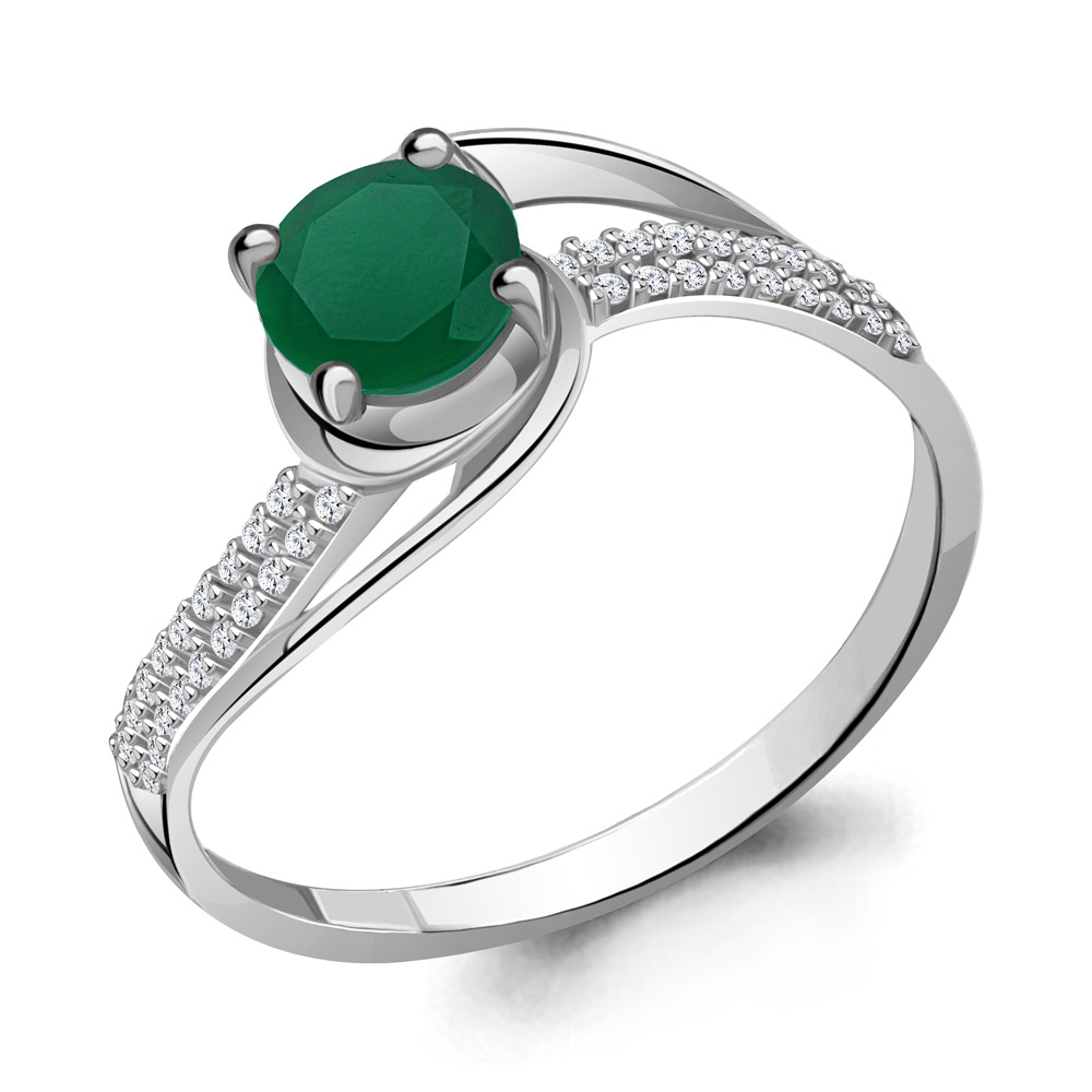 

Кольцо из серебра с агатом р. , Aquamarine 6399609А_925_р, 6399609А_925_р