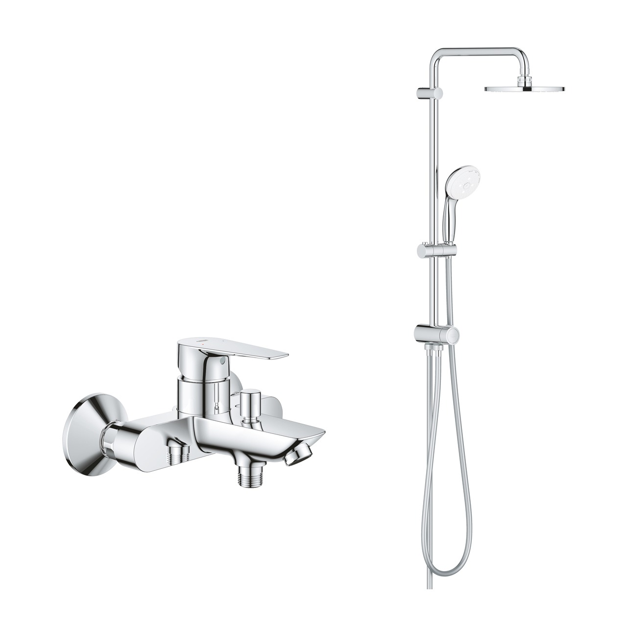 

Душевая система GROHE Tempesta System 200 со смесителем для ванны, хром (NB0070/S), Серебристый