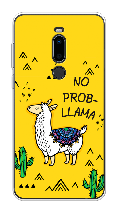 

Чехол Awog на Meizu M8 "No probLLama", Желтый;черный;синий, 73150-2