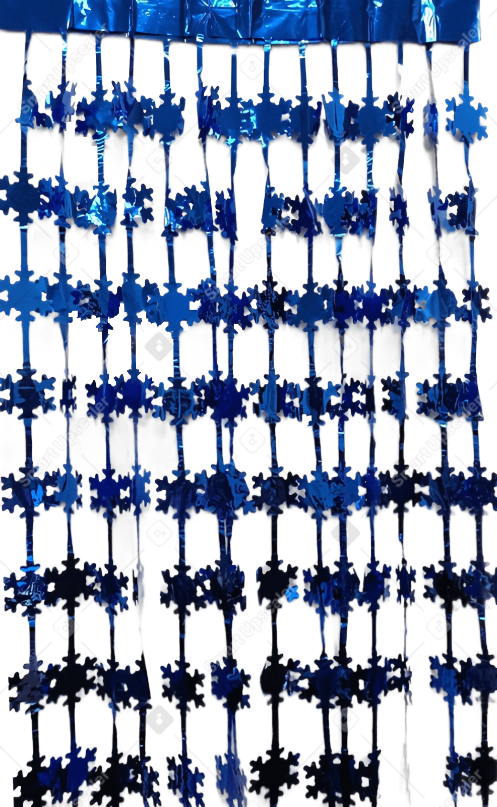 Занавес COSY фольгированный Снежинки синие 100х200 см