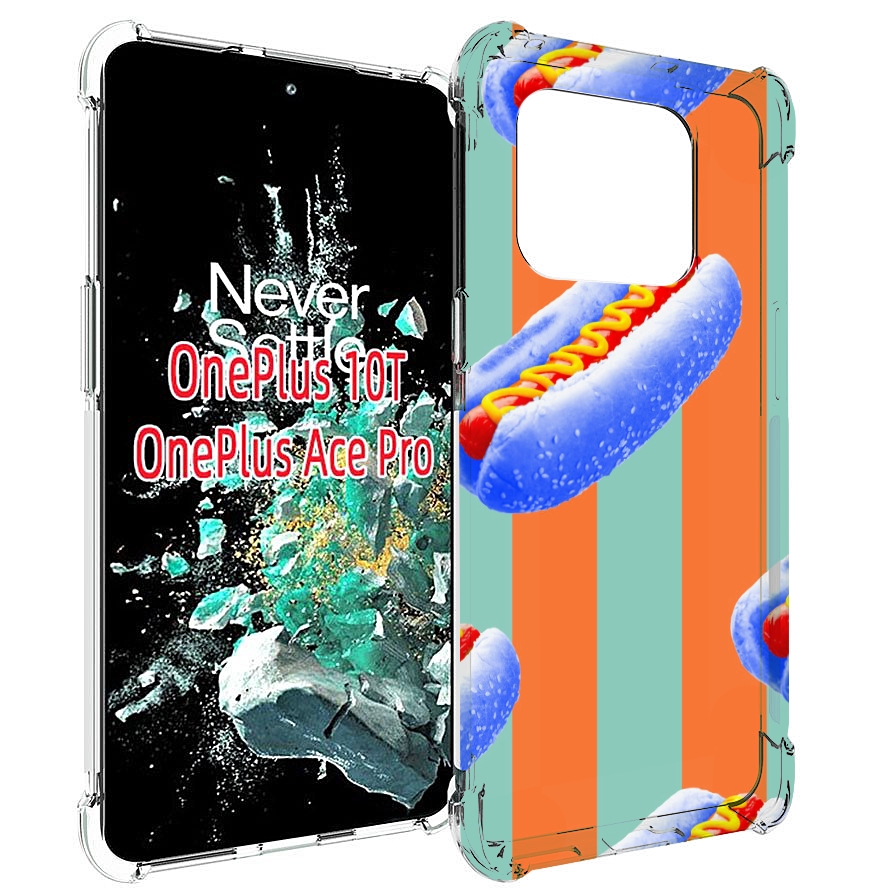 

Чехол MyPads синие хотдоги для OnePlus 10T, Прозрачный, Tocco