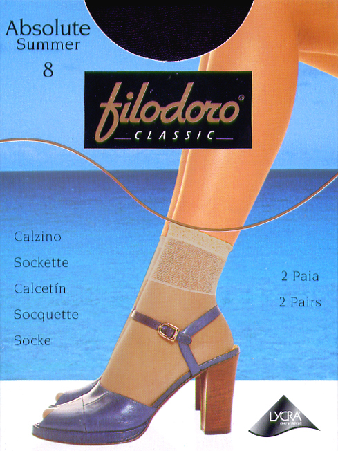 Гольфы женские Filodoro ABSOLUTE SUMMER 8 N коричневые OS 449₽