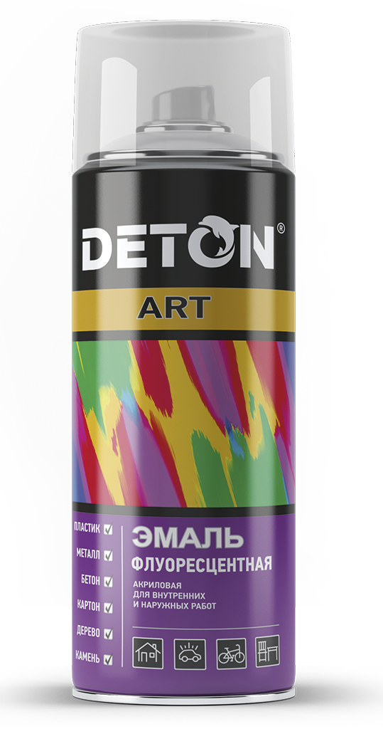 фото Эмаль аэрозольная deton art медь-хром, 520мл