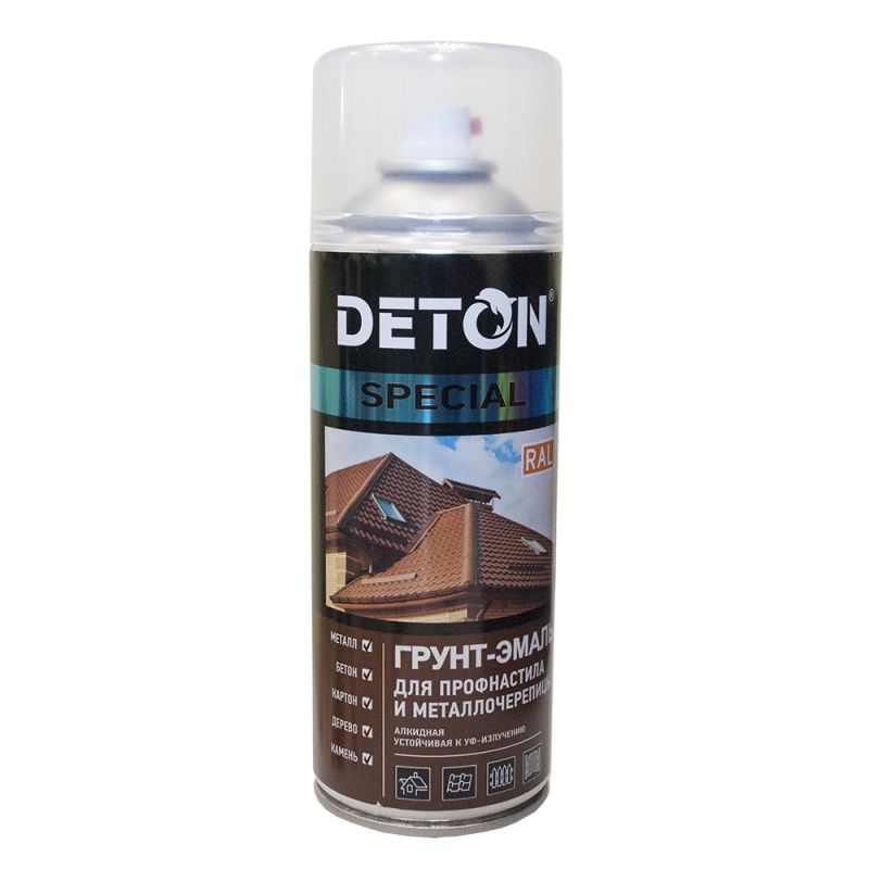 

Грунт-эмаль аэрозоль DETON RAL 7040 серое окно, 520мл