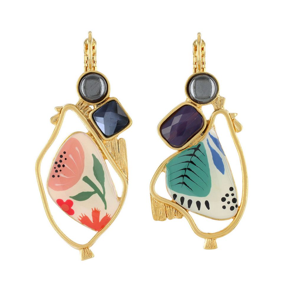 

Серьги подвески из бижутерного сплава TARATATA TT-H23-11799-20M, бусины/смола, TT-H23-11799-20M