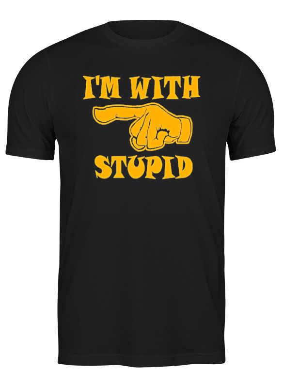 

Футболка женская Printio I'm with stupid черная L, Черный, I'm with stupid