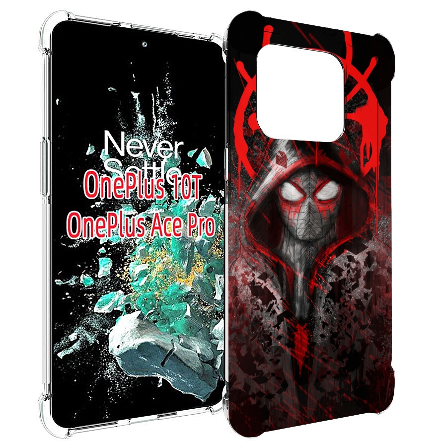 

Чехол MyPads страшный человек паук мужской для OnePlus 10T, Прозрачный, Tocco
