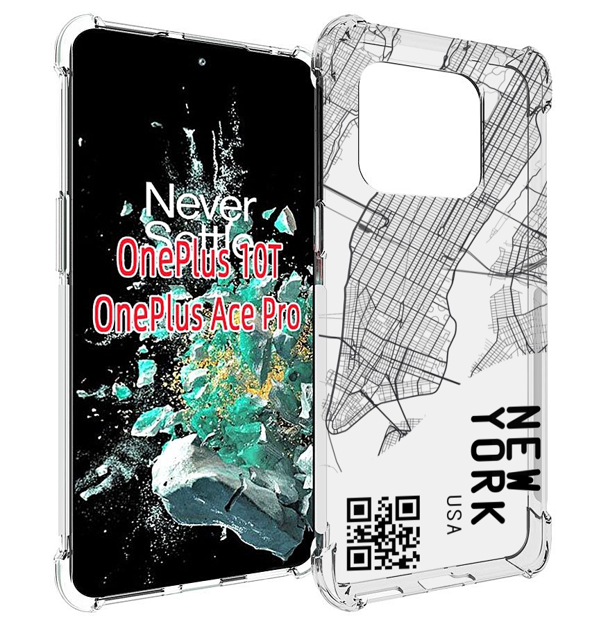 

Чехол MyPads схема-нью-йорк для OnePlus 10T, Прозрачный, Tocco