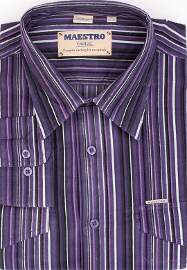 

Рубашка мужская Maestro Purple-14 фиолетовая L, Фиолетовый, Purple-14