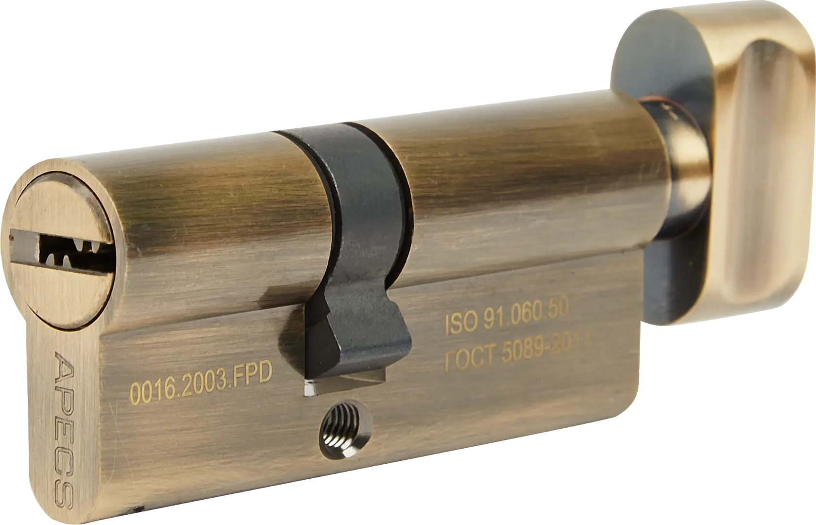 Цилиндровые механизмы Apecs Pro LM-70(30/40C)-C-AB 70 мм, ключ/вертушка, цвет бронза