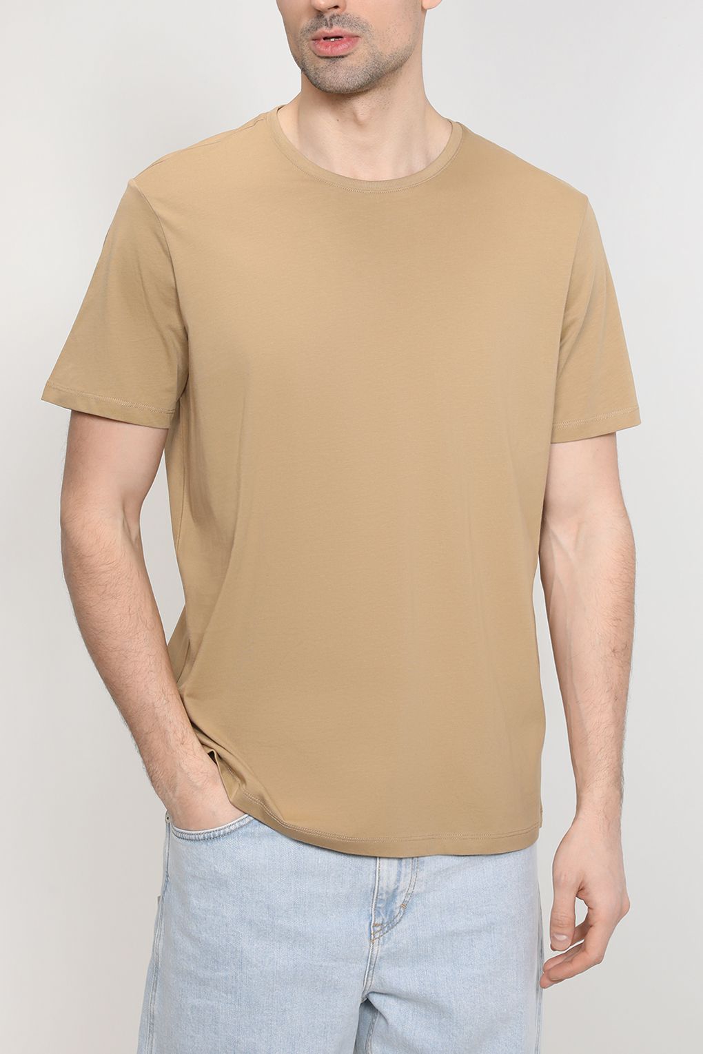 

Футболка мужская Esprit Edc 993CC2K301 бежевая L, 993CC2K301