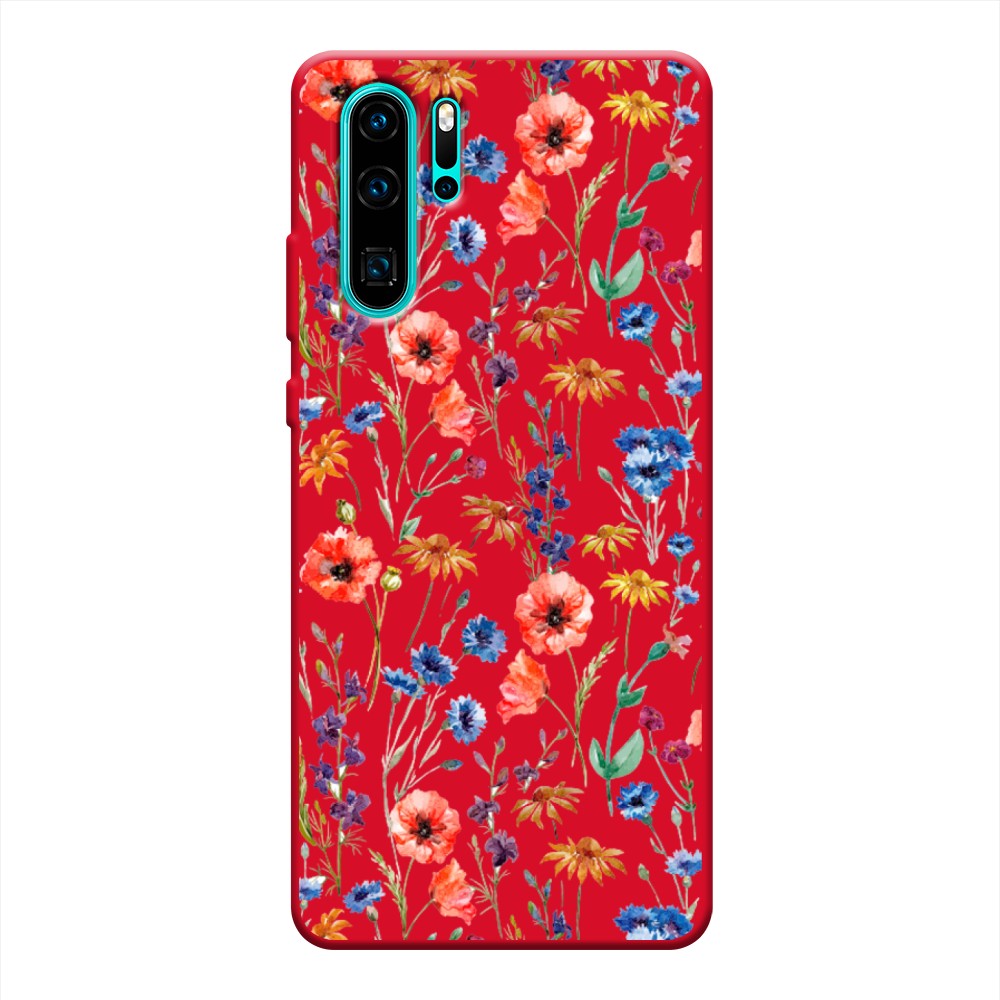 

Чехол Awog "Маки и васильки фон" на Huawei P30 Pro, 67653-1